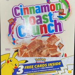 Cinnamon Toast Crunch Cereal Pokemon 25th Anniversary Foil Pikachu