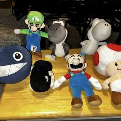 Mario Plushies Bundle Still Able To Be Cleaned And Used 