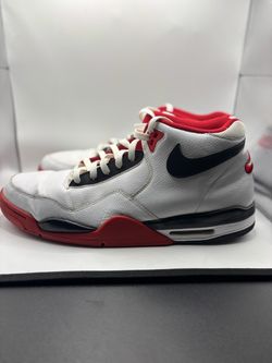 Nike Flight Legacy in the classic White, Black, and University Red colorway