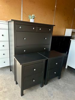 Black IKEA Hemnes dresser set