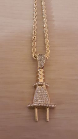 Designer rope chain with stones