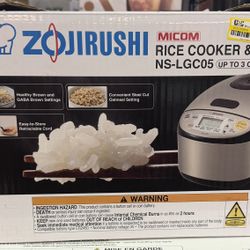 Micom 3 Cup Rice Cooker & Warmer: Zojirushi, 8 Settings, Automatic Keep Warm, Nonstick, Timer, Light Silver, 450W
