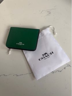 COACH Card Holder Wallet Green