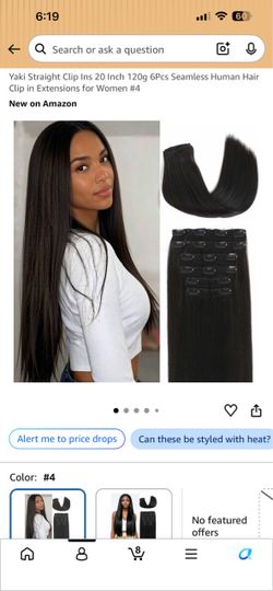 20” Yaki Straight Human Hair Extensions