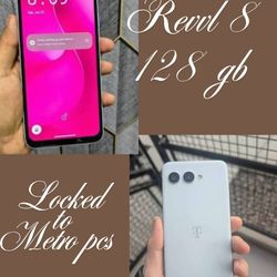 New Revvl 8 5G 128GB New in Box
with Metro line connected 4/30/26
Power cord and phone case included 