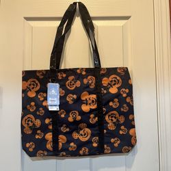 Minnie & Mickey Jack-o-Lantern Tote NWT