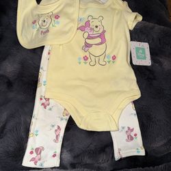 Disney Baby 3:6 m Winnie the Pooh 3 piece set nwt