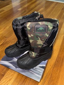 Lk New Big Kids Sz 2 Winter Snow Boots Arctic Ridge Waterproof Lined