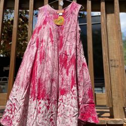 Tiedyed dress fits up to xxl , others listed ,new