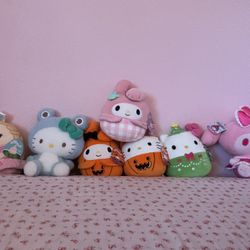 hello kitty squishmallows/plushes