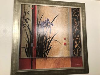 PAINTING - Garden Abstract (42”x42” FRAMED) - signed by Don Li Leger - ONLY $50
