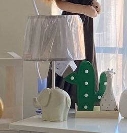Nursery or baby room elephant lamp