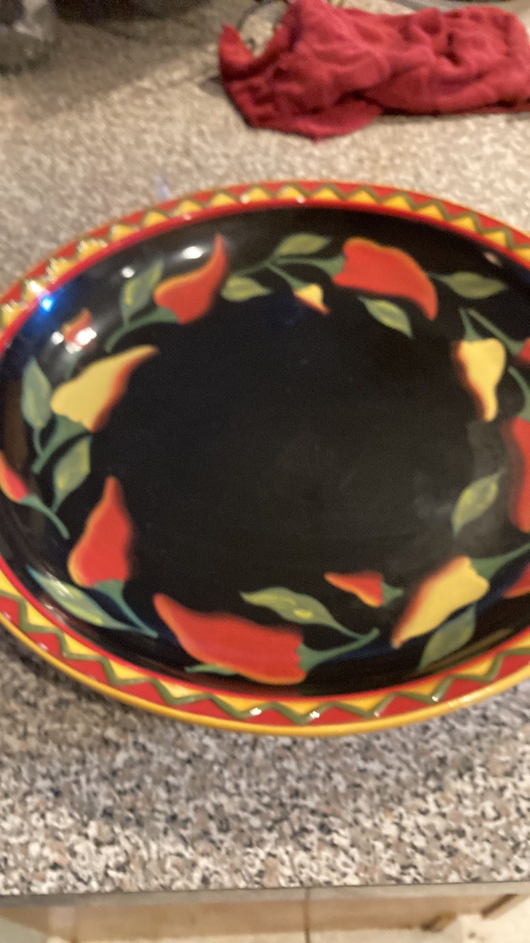 Very heavy play ceramic bowl