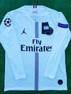 2018/19 PSG Jordan white long sleeve jersey MBAPPE for Sale in