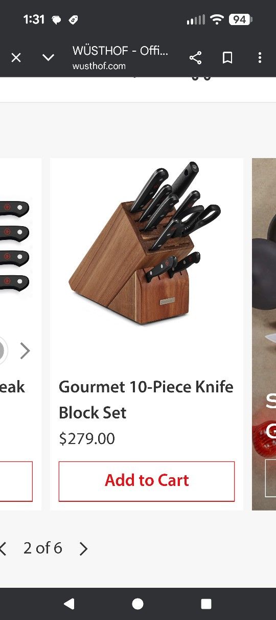 WUSTOF KNIFE SET. (MISSING 1 KNIFE). ⬇️SEE DESCRIPTION BELOW