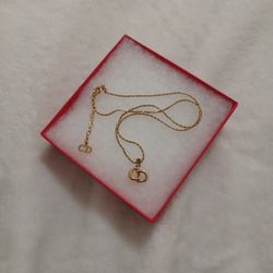 Christin Dior Gold Chain and Pendent /COA 