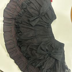 Tripp NYC Tutu Mini Skirt Black And Red Pinstripe 