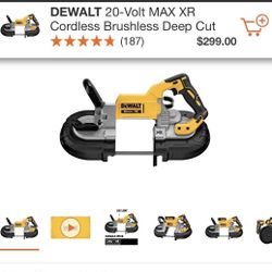 DEWALT 20-Volt MAX XR Cordless Brushless Deep Cut Band Saw (Tool-Only)