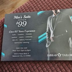 New Suits Starting $99