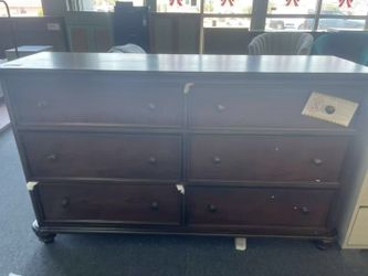 62”Brown dresser $480