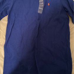 Polo Ralph Lauren Sleepwear Shirt Size M Blue & Orange