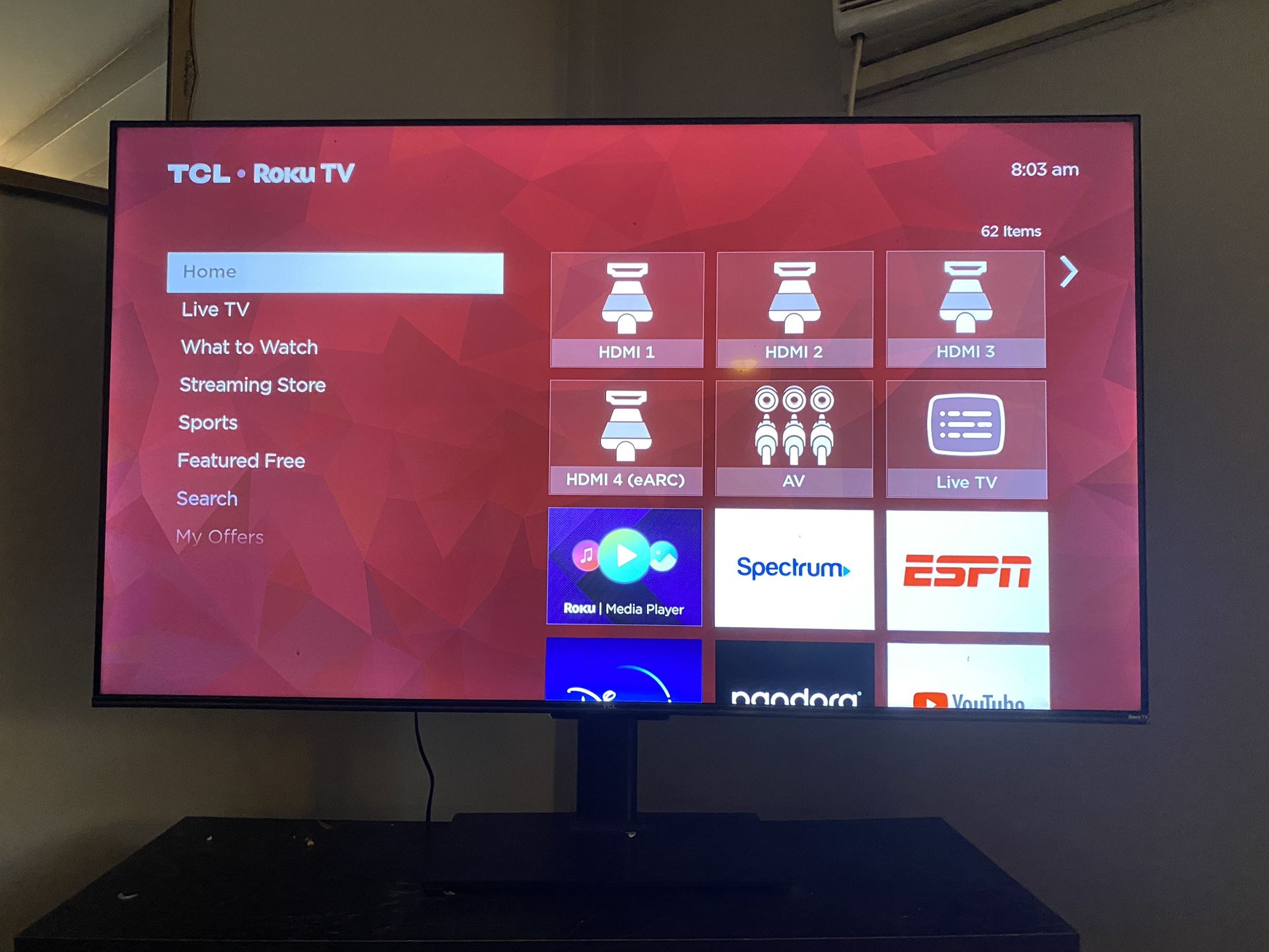 55” TCL Roku Smart Tv