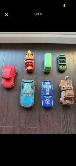 7 Mc queen cars collection, first person that brings $10 firm for everything take it Costa Mesa