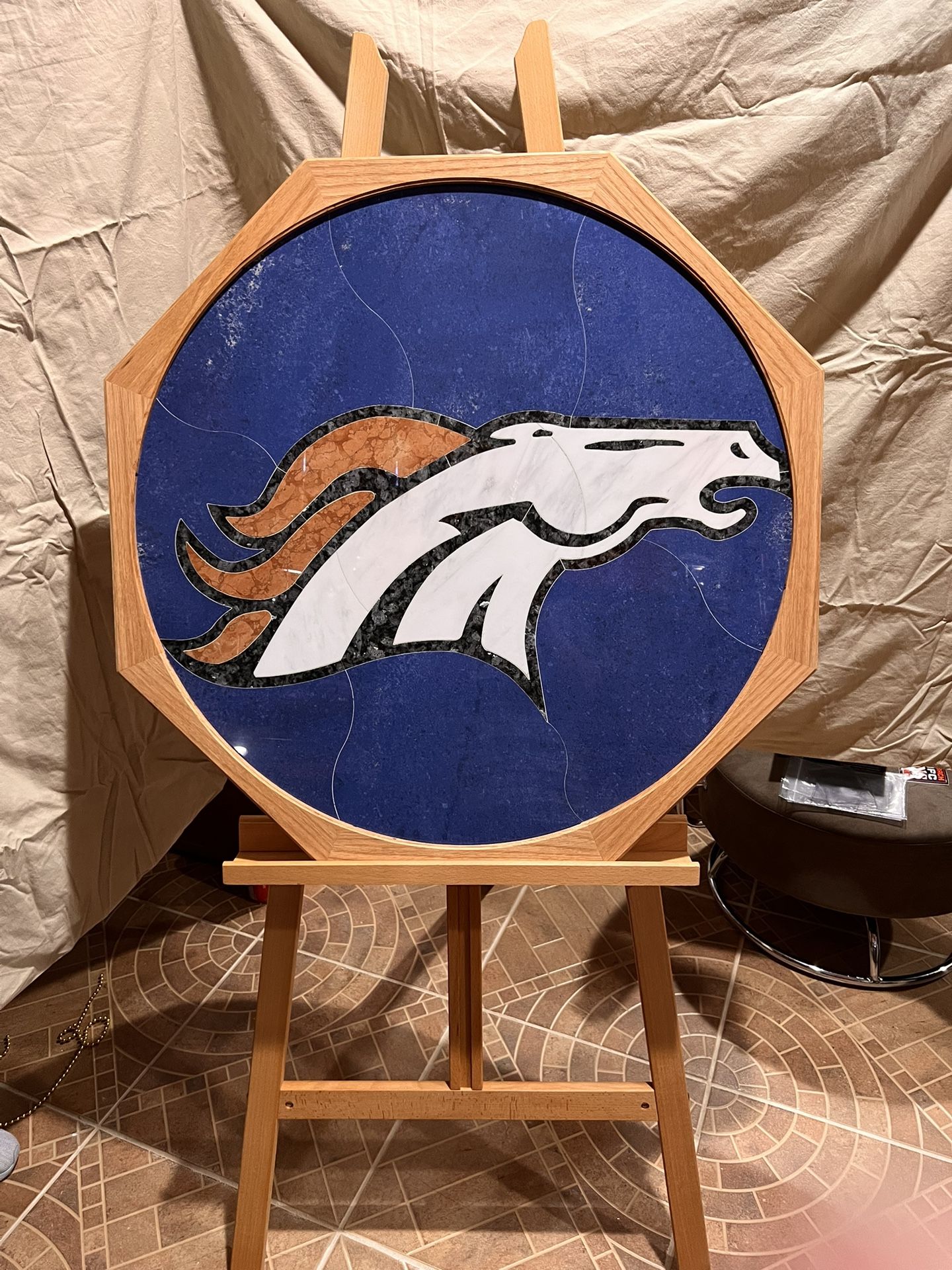 Broncos Glass Tile Mosaic Wall/floor Art