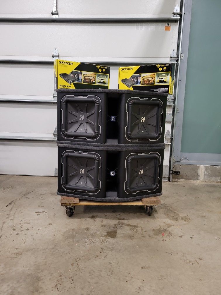 Kicker L7's 12 Inch (1 Set Left) (1)3600W Amplifiers