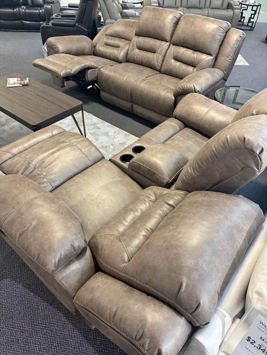 Reclining Sofa & Reclining Loveseat ⭐$39 Down Payment with Financing ⭐ 90 Days same as cash