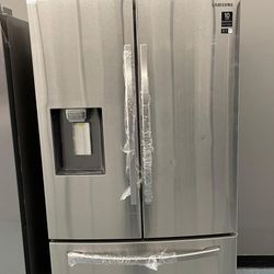 New 36”Samsung French Door Refrigerator With Ice Maker In Stainless