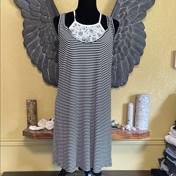 Tribal Jeans Striped Dress