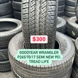 Set of for used P225/70R16 $300