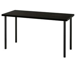 BLACK WOOD IKEA DESK