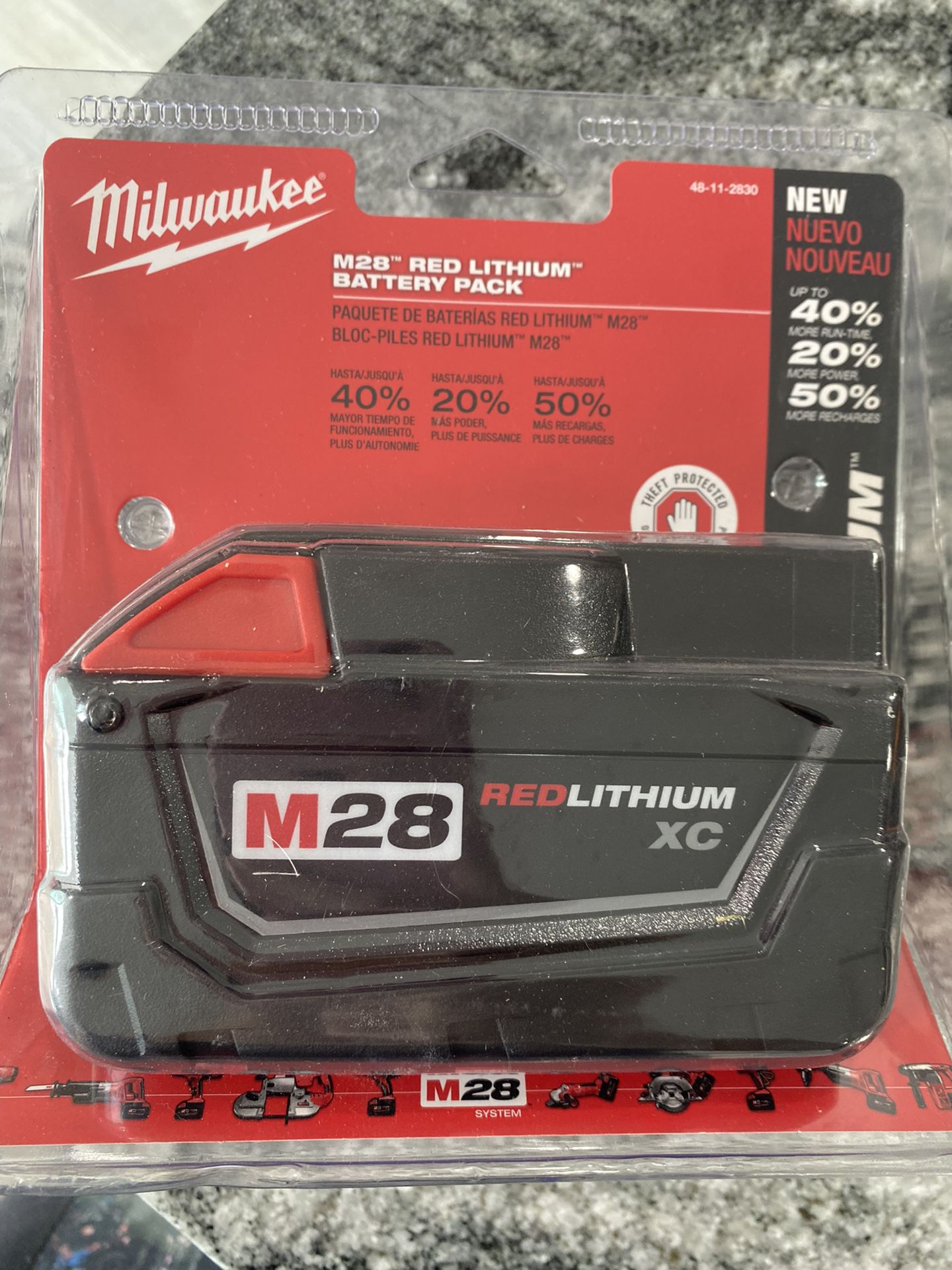 Milwaukee M28 Red Lithium Battery Pack