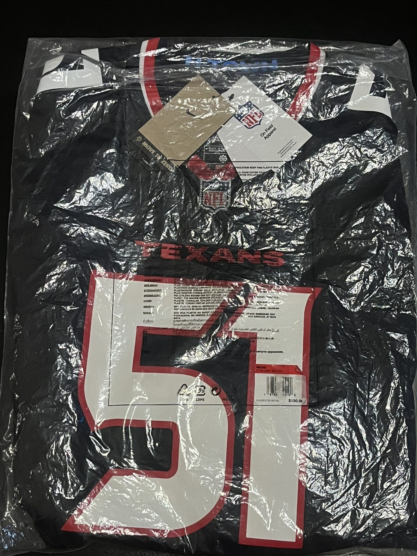 Official Houston Texans On Field Jersey