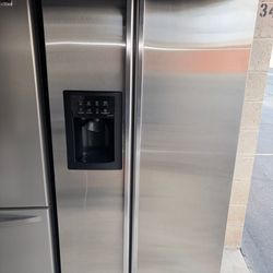 GE Stainless Steel Refrigerator And Freezer