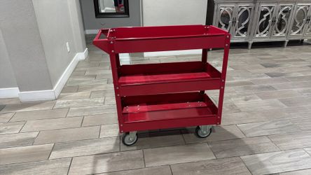 Red utility cart