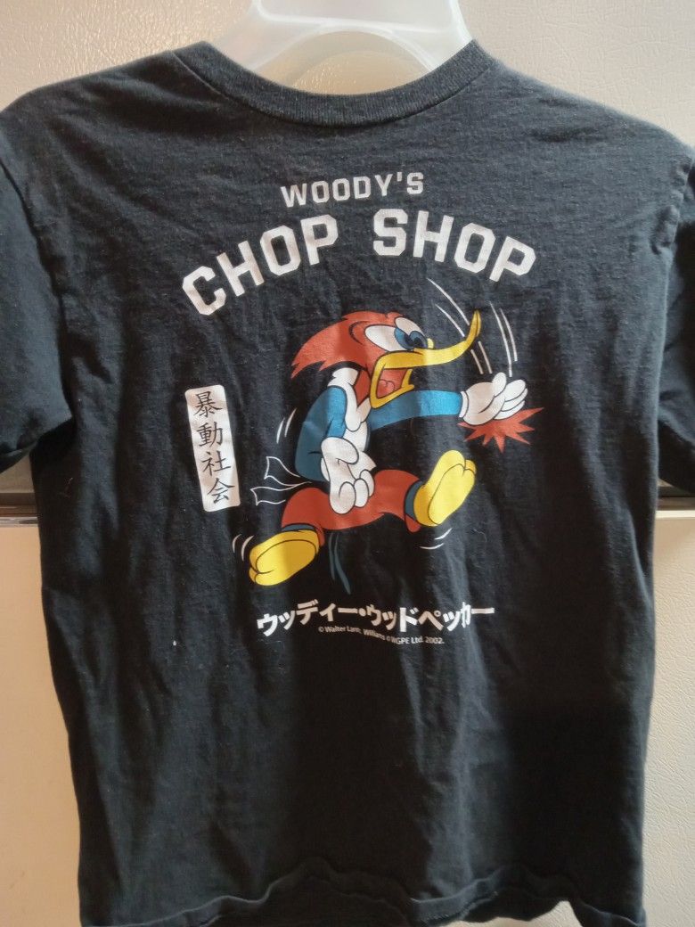 Woodys Chop Shop T Shirt Sz Med