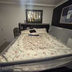 Cal King bed ( Frame and temperpidic mattress )
