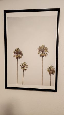 Palm trees canvas photo