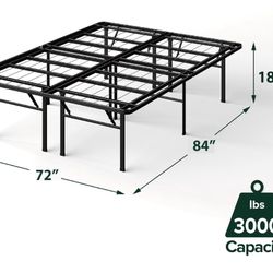 California King Collapsible Metal Bed Frame 