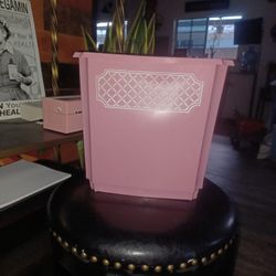 Pink Vintage Trash Bin