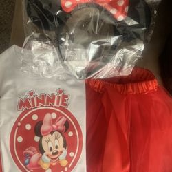 Minnie Mouse 5T Party Outfit Tutu Red 