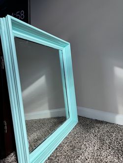 Mint Green Framed Wall Mirror
