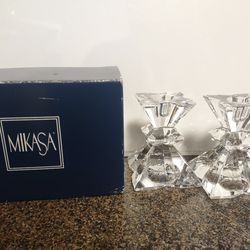 MIKASA Crystal Candle Holders $20