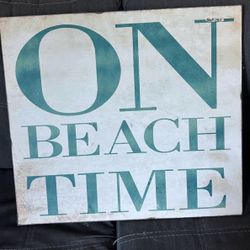 Beach Time Wooden Sign