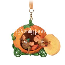 Cinderella Jaq and Gus Ornament 