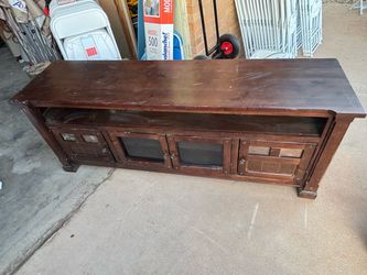 Rustic/Distressed Solid Wood TV Stand $125