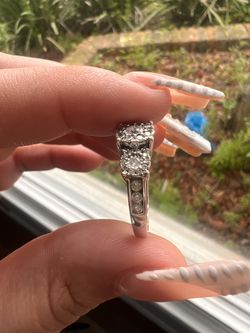 Diamond Three Stone Engagement Ring (3/4 ct. t.w.) in 14k Gold Thumbnail